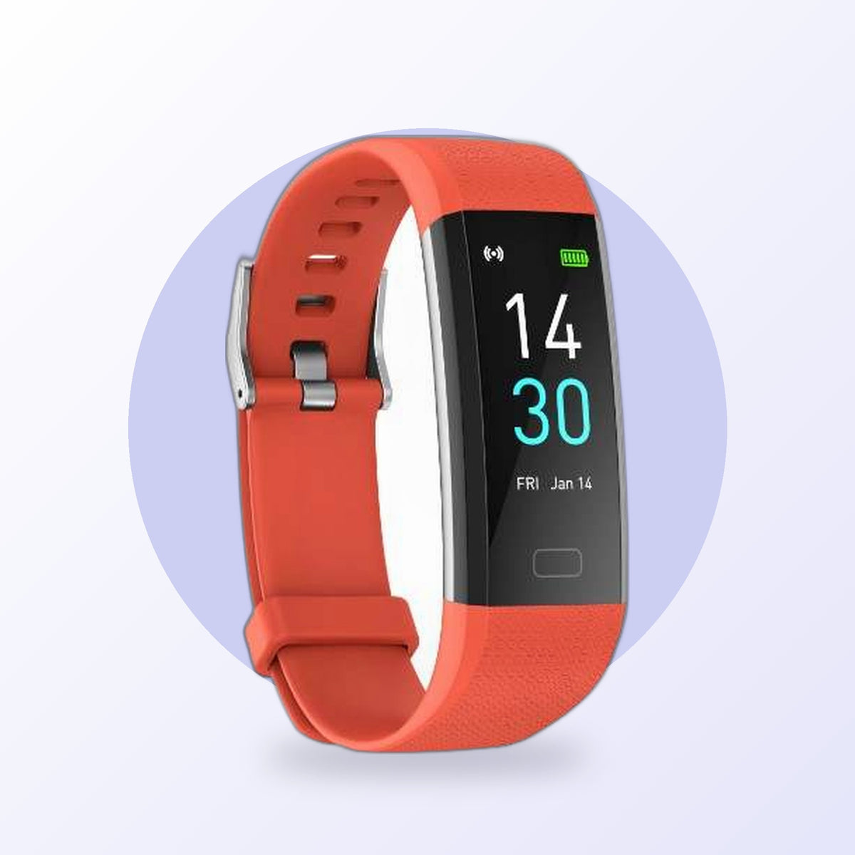Fitness tracker smart watch, orange