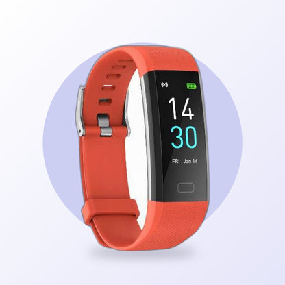 Fitness tracker smart watch, orange