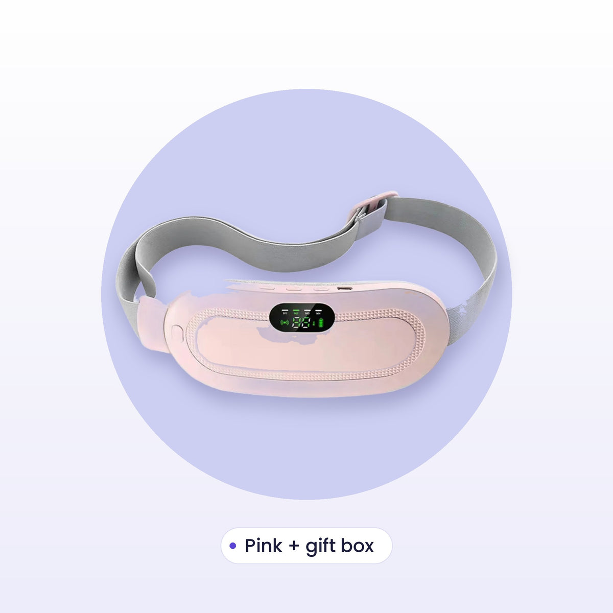 Heating and massage belt, Pink with gift box