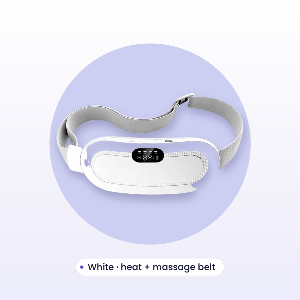 Heating and massage belt, White