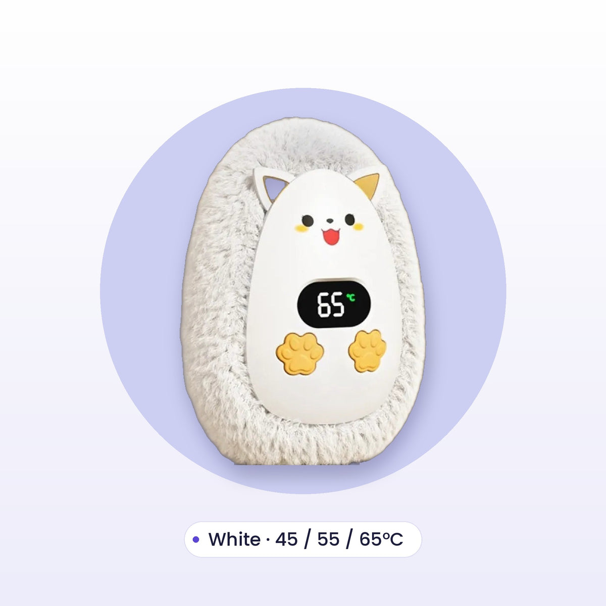 Rechargeable hand warmer, White
