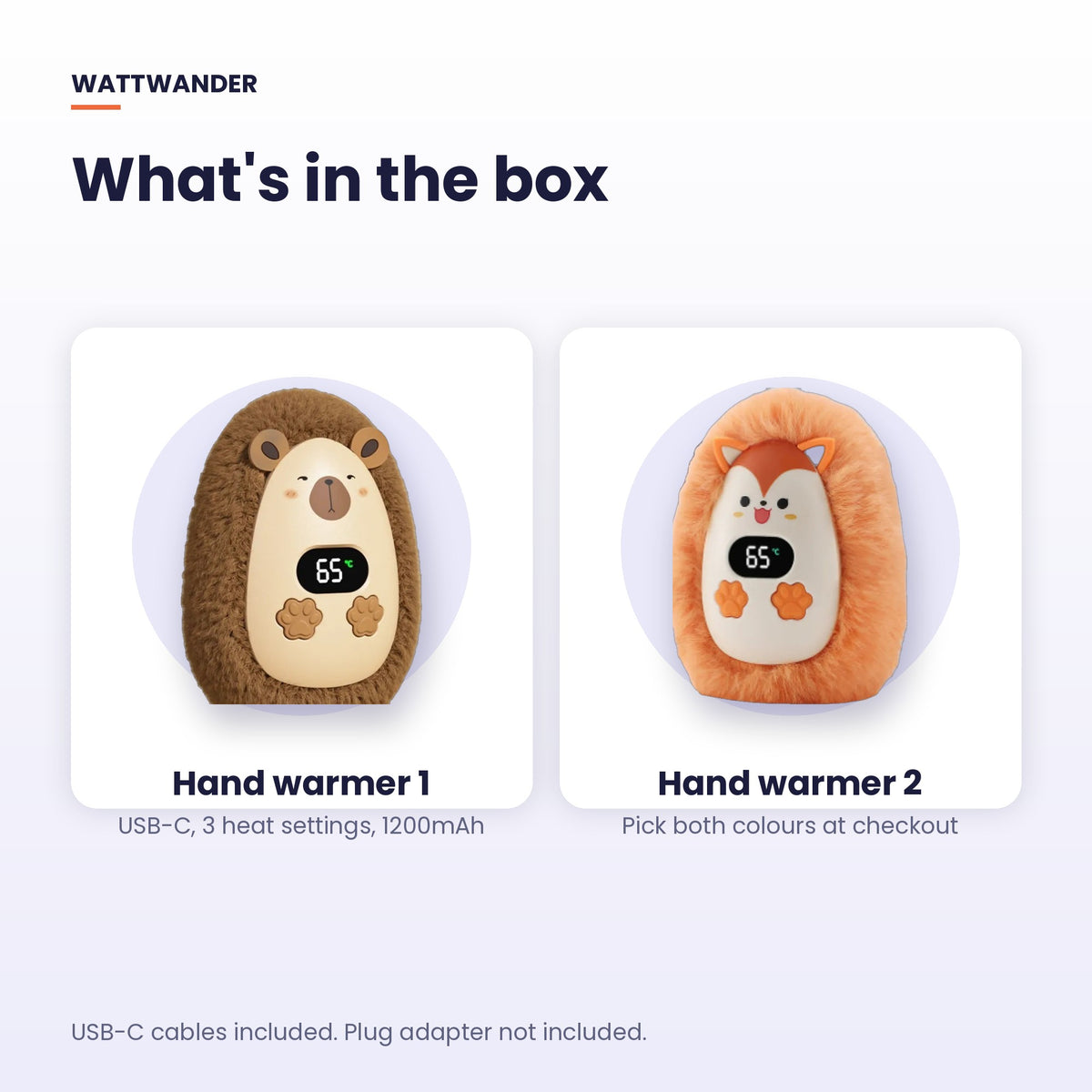 What's in the box: 2 hand warmers