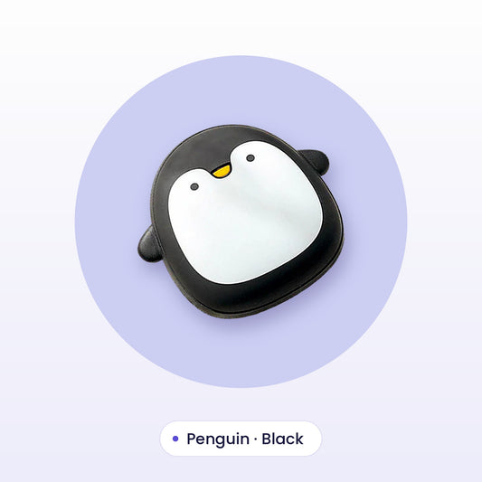 Penguin hand warmer power bank, black