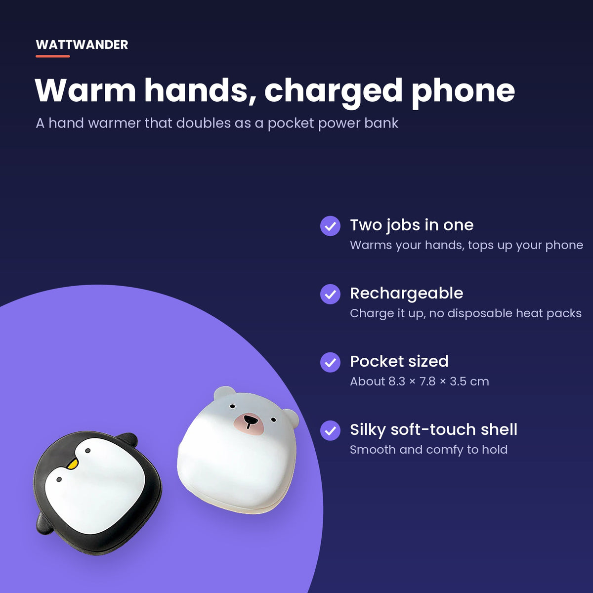Warm hands, charged phone: hand warmer and power bank in one