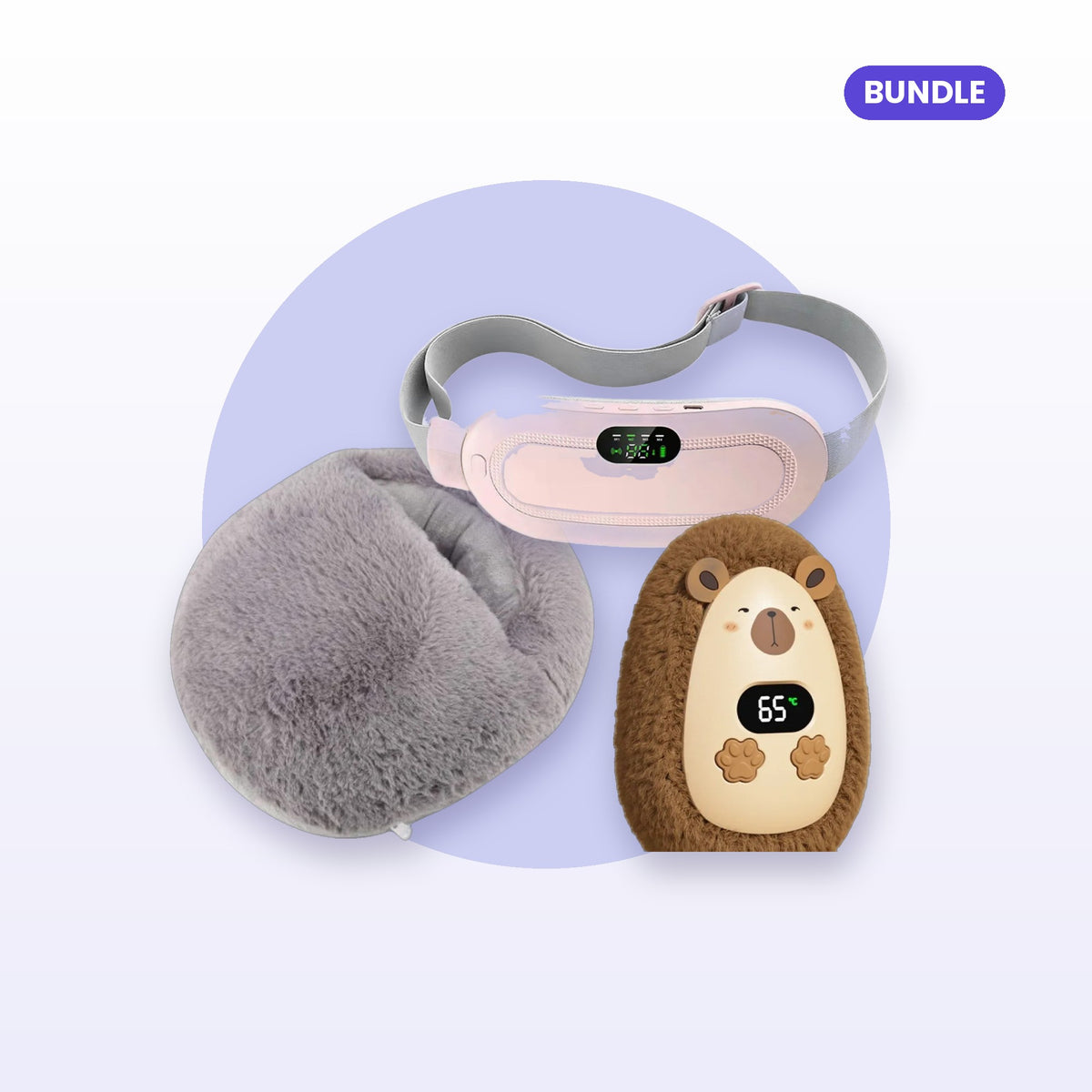 Cosy Winter Trio: hand warmer, foot warmer and heating belt