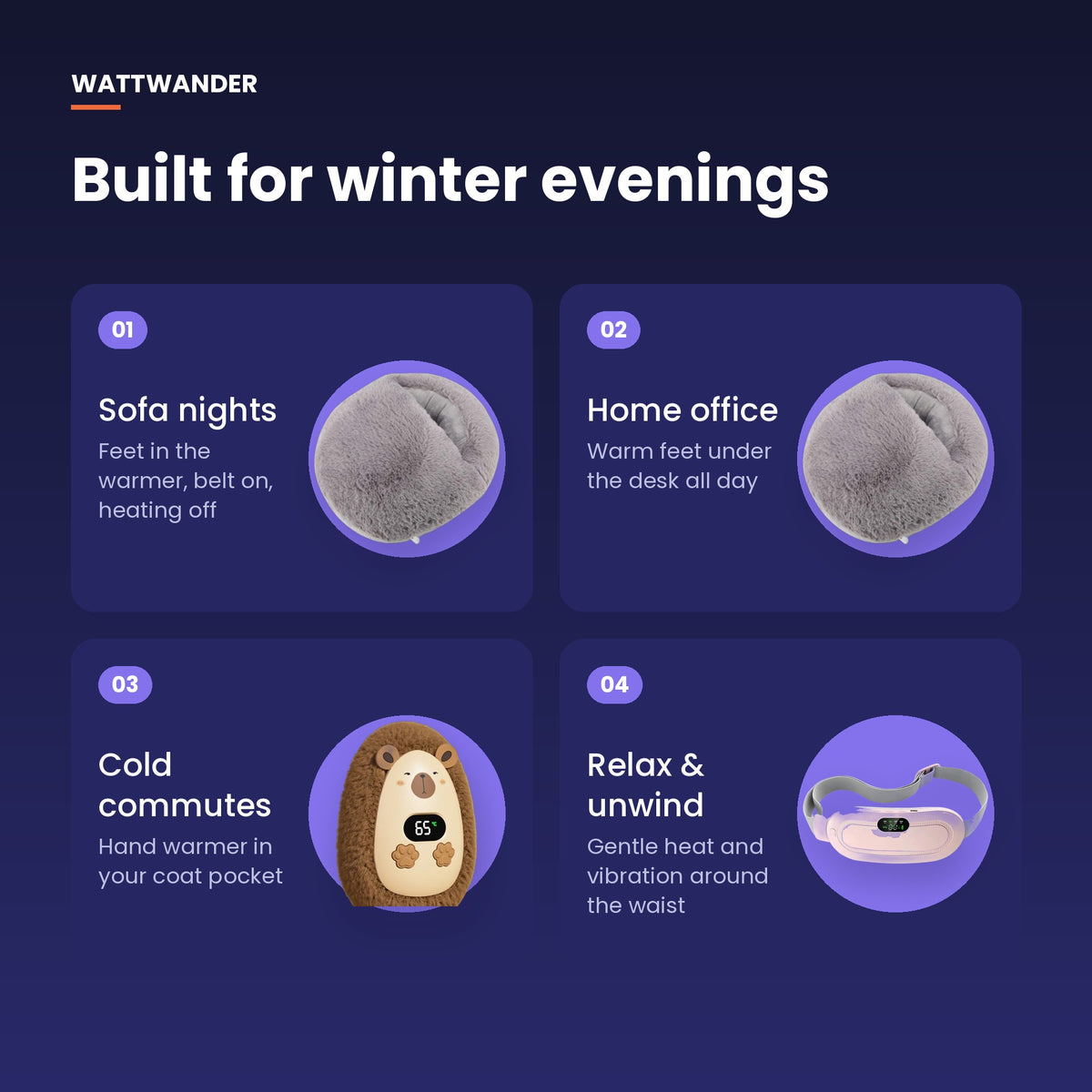 Built for winter evenings: sofa, home office, commute, relaxing
